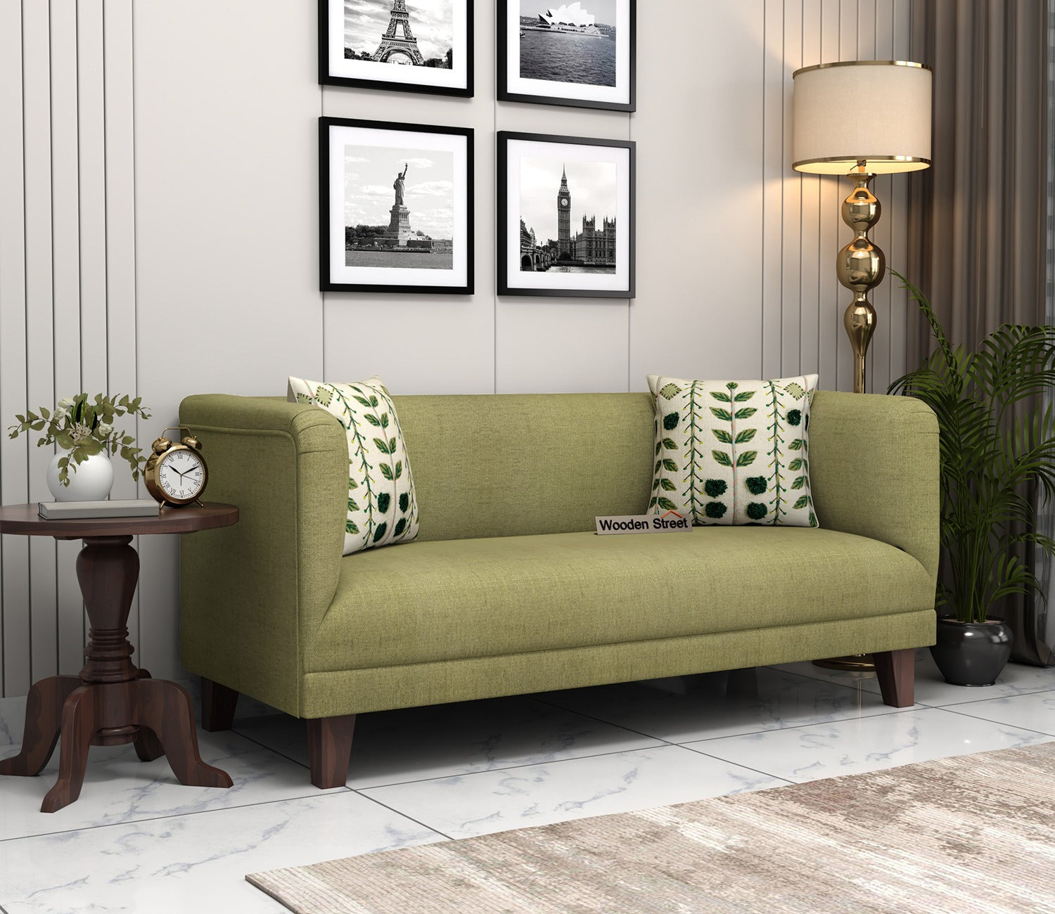 Dexter 3 Seater Fabric Sofa (Cotton, Fresh Mint)