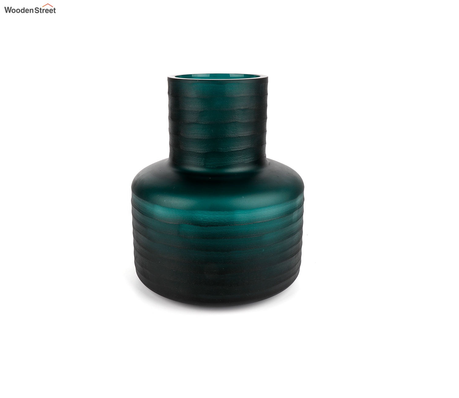 Plush Cup Green Glass Vase