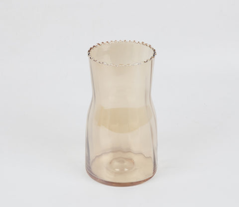 Sunlit Glass Flower Vase
