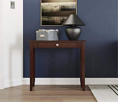 Natural Drawer Wooden Partition Leave Design Console Table