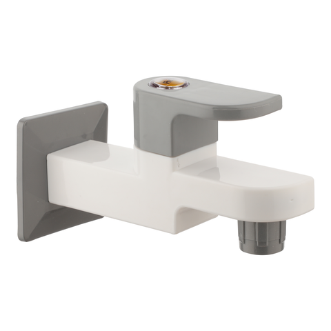 Truliving_Silver Curve Bib Tap Long Body PTMT Faucet 15mm