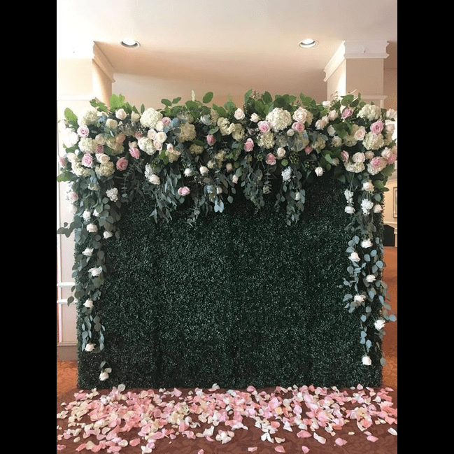 TrueLiving High Density Artificial Flower Grass Carpet Mat for Balcony, Lawn, Door  20" x 20"
