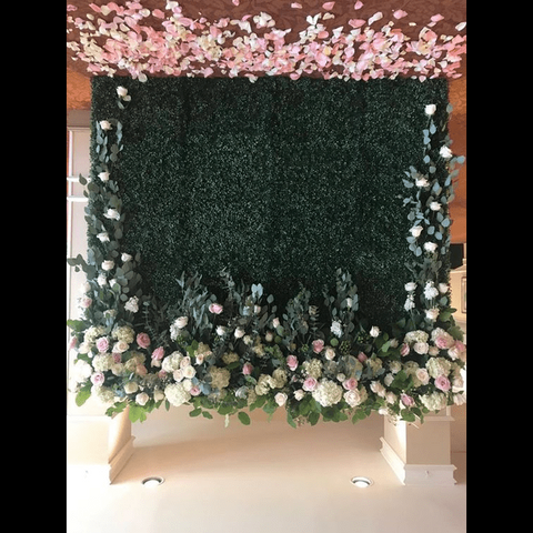 TrueLiving High Density Artificial Flower Grass Carpet Mat for Balcony, Lawn, Door  20" x 20"