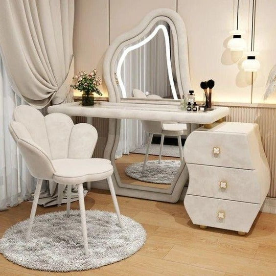 Trueliving Modern White Dresser Table H 71 x W 23 x D 15