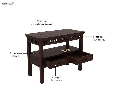 Adolph Console Table With Storage (Walnut Finish)