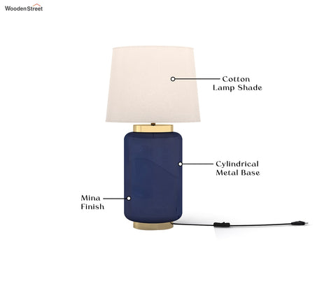 Ceres Metal Blue Table Lamp