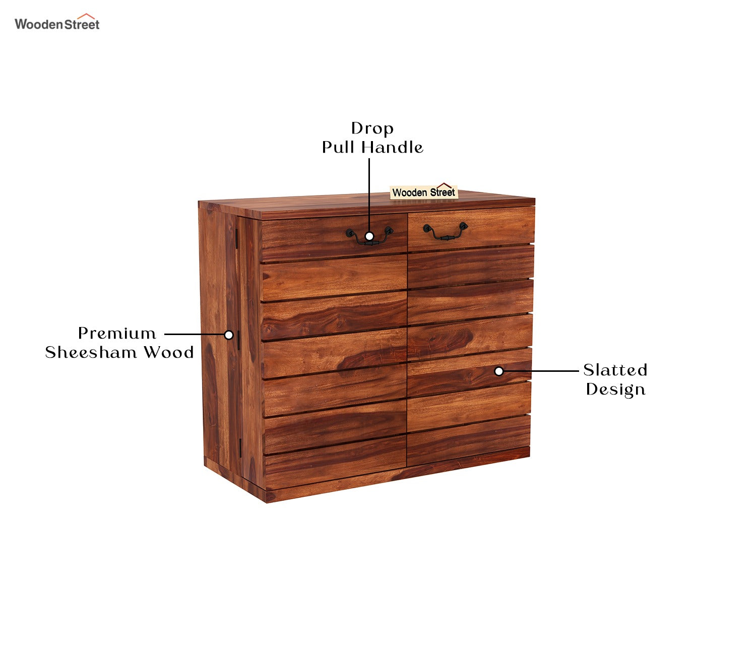 Abril Bar Cabinet (Honey Finish)