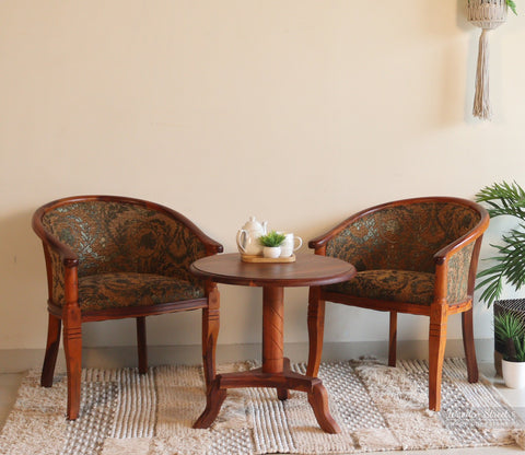 Arctic Sheesham Wood Round Stool (Honey Finish)