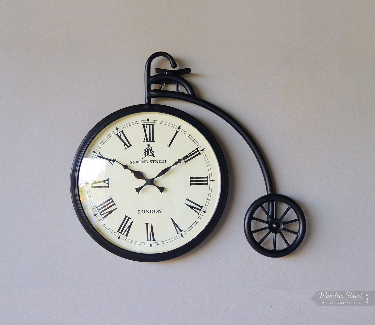 Miller Cycle Shaped Analog Metal Wall Clock