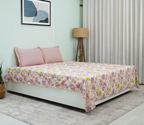 Ellen Moments Queen Size Bedsheet (Pink)