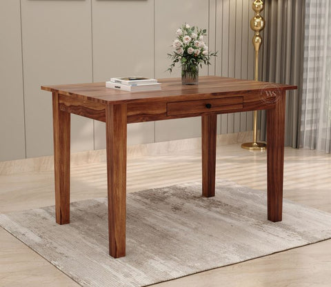 Mcbeth Compact 4 Seater Dining Table (Honey Finish)