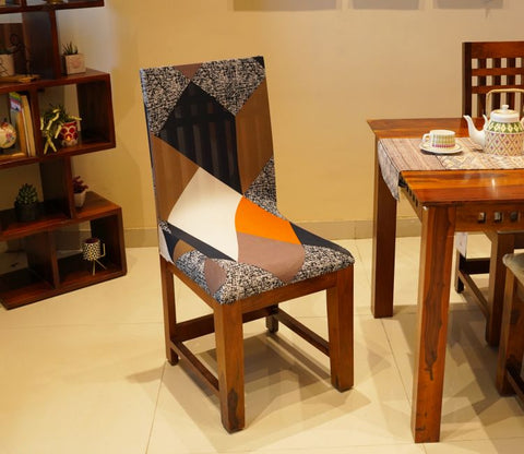 Cedric Modern Abstract Printed Polyester Spandex 1 Piece Chair Cover