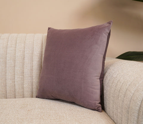 Cupid Velvet Cushion Cover - Pack of 1 (16 x 16 Inch, Salmon Pink)