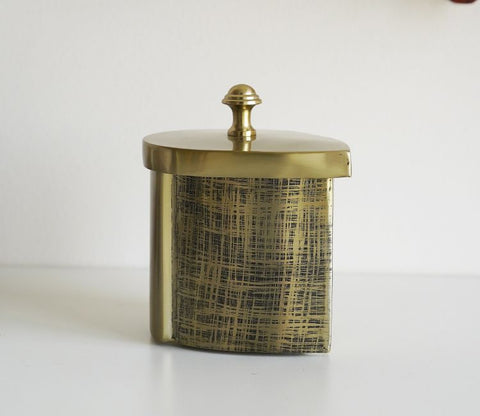 Priscilla Textured Gold And Black Cotton Jar