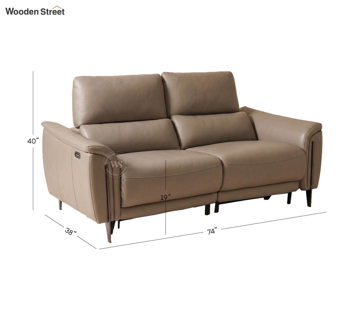 Dennis Luxe Electric Recliner 3+2 Seater Sofa (Urban Beige)