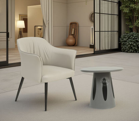 Mushru Multi-Utility Side Table with Leg Support (Grey)