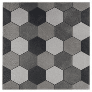 Trueliving_Somany Durastone Hexon Grey Textured 400 mm x 400 mm Vitrified Parking Tile_Price-62_Per Sq Ft.