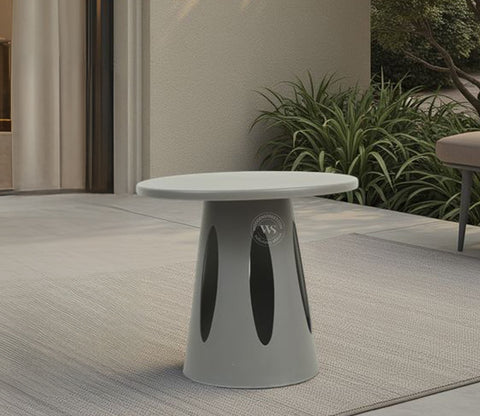 Mushru Multi-Utility Side Table with Leg Support (Grey)