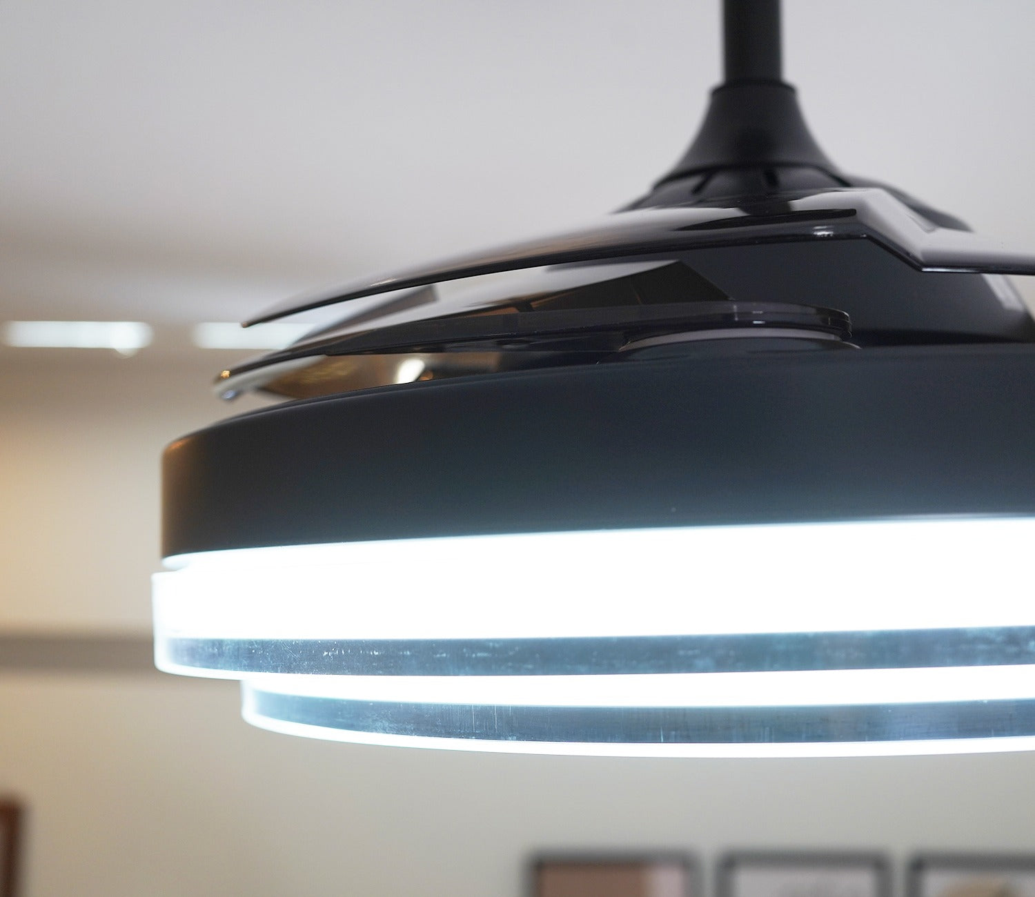 Purity in Motion Lighting Fan-Black