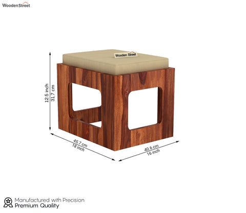 Octavia Coffee Table with 2 Stools (Honey Finish)