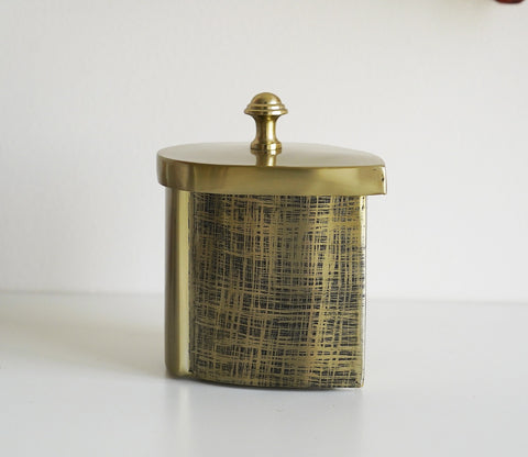 Priscilla Textured Gold And Black Cotton Jar
