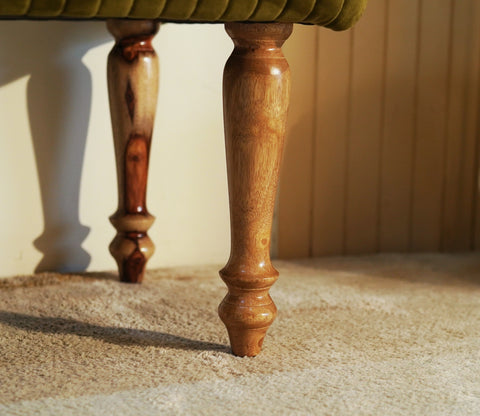 Piccolo Upholstered Bench (Dark Olive Green)