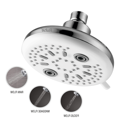 Trueliving_Delta Multi-flow Overhead Shower (4.5 Inches) Silver