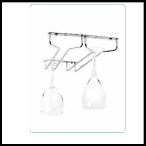Trueliving_WINE GLASS RACK DOUBLE_Silver_Steel