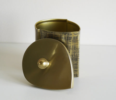 Priscilla Textured Gold And Black Cotton Jar