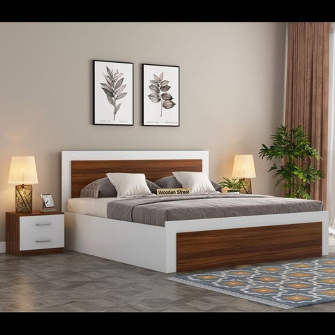 Trueliving Luxurious King Size Dark bed Laminated Finish & PU Finish 6Ft *6Ft *1Ft