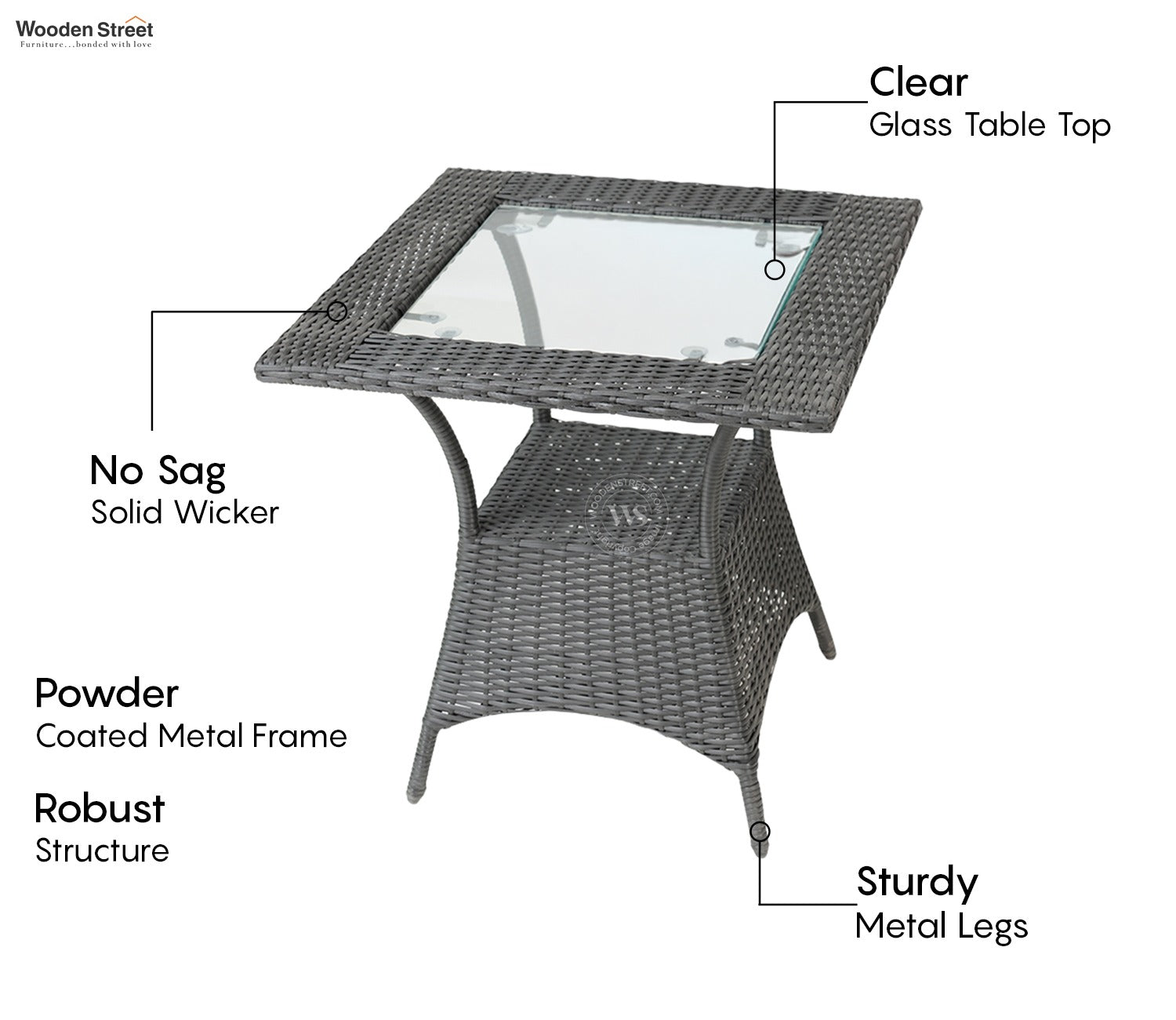 Valano 2 Seater Outdoor Set (Black)