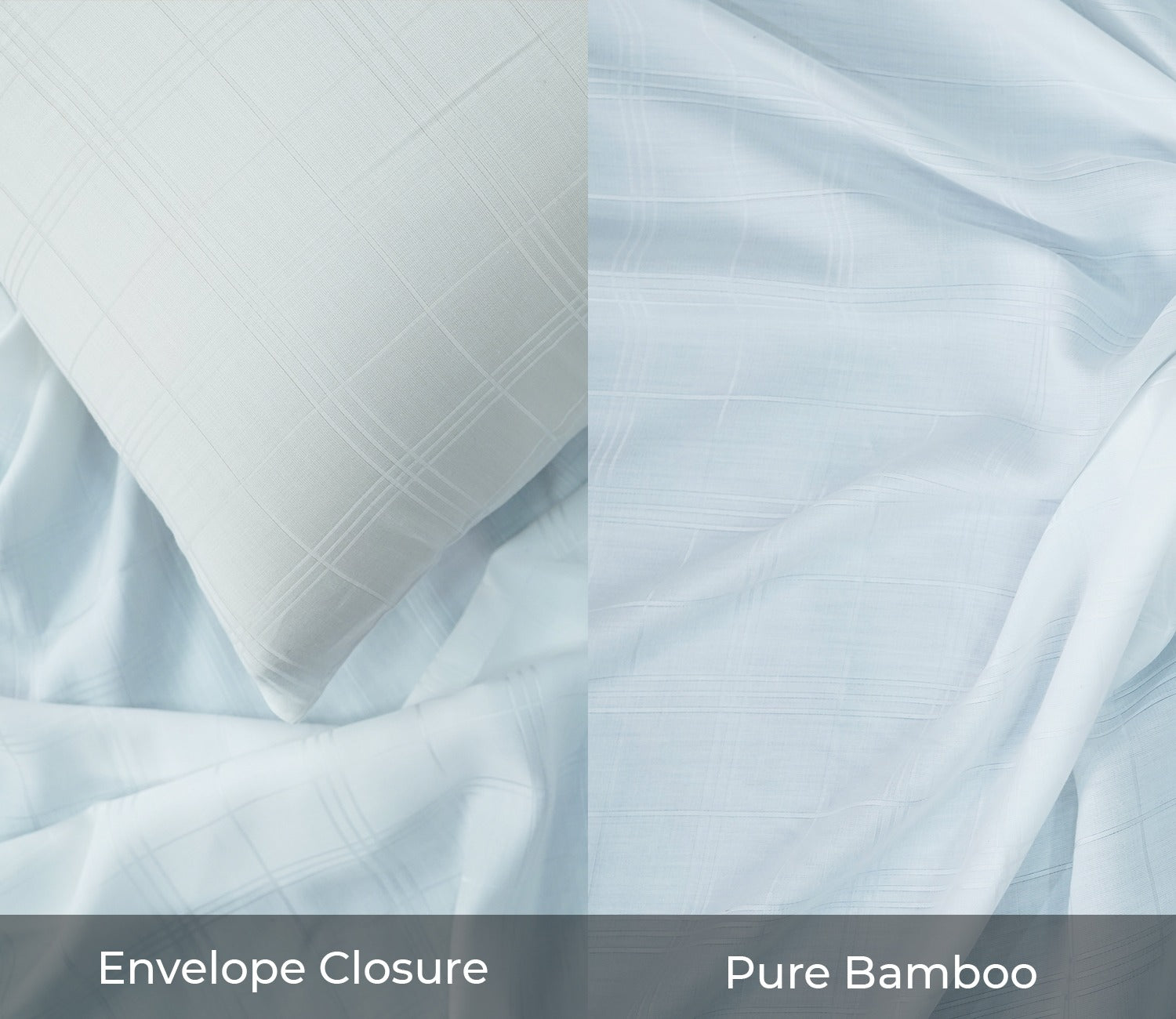 Vegan Dobby Organic Bamboo King Size Bed Sheet with 2 Pillowcases (White)