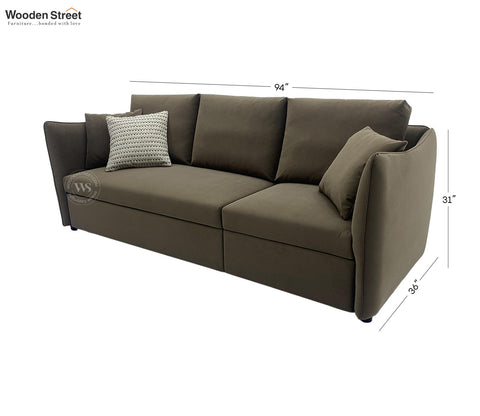 Asva Fabric Sofa Cum Bed (Grey)