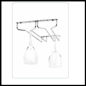 Trueliving_WINE GLASS RACK DOUBLE_Silver_Steel