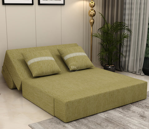 Voltz Fabric Sofa Cum Bed (72 x 46 Inch, Fresh Mint)