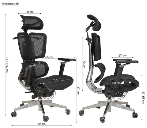 Bezus Premium Ergonomic High-Back Mesh Office Chair (Black)