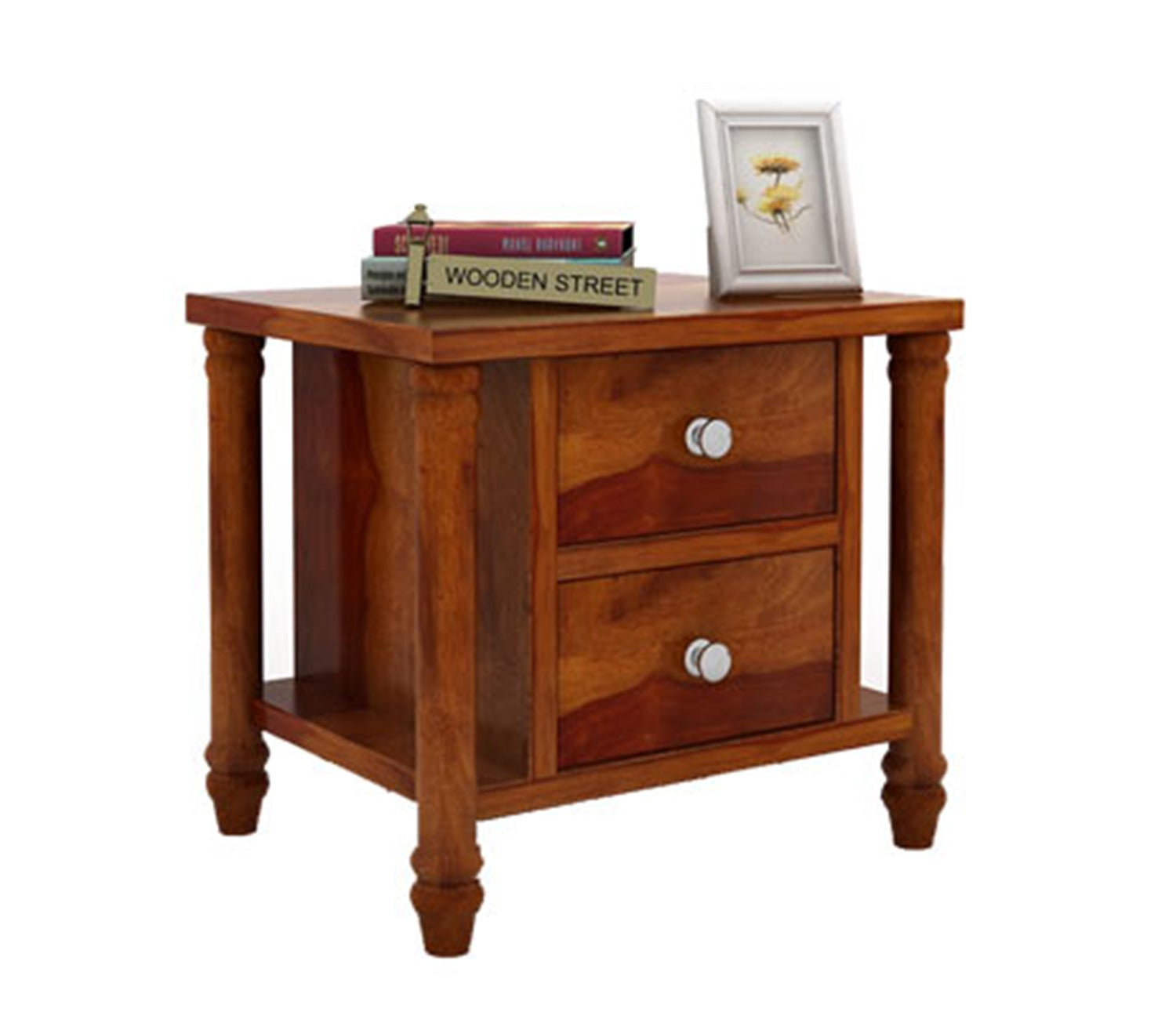 Ornat Bedside Table (Honey Finish)