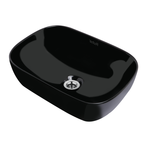 Trueliving_Norma Table Top Wash Basin (Black) 48D x 48W x 13.5H Centimeters