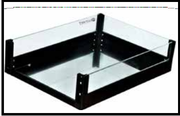 Trueliving_MATTEE BLACK GLASS BASKET - 6” *15'' 380MM 450MM Cabinet