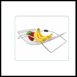 Trueliving_FRUIT BASKET Wired Silver *14'' 9'' 4''