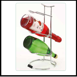 Trueliving_THREE BOTTLE RACK_Silver_Steel