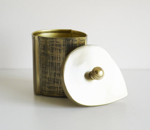 Priscilla Textured Gold And Black Cotton Jar