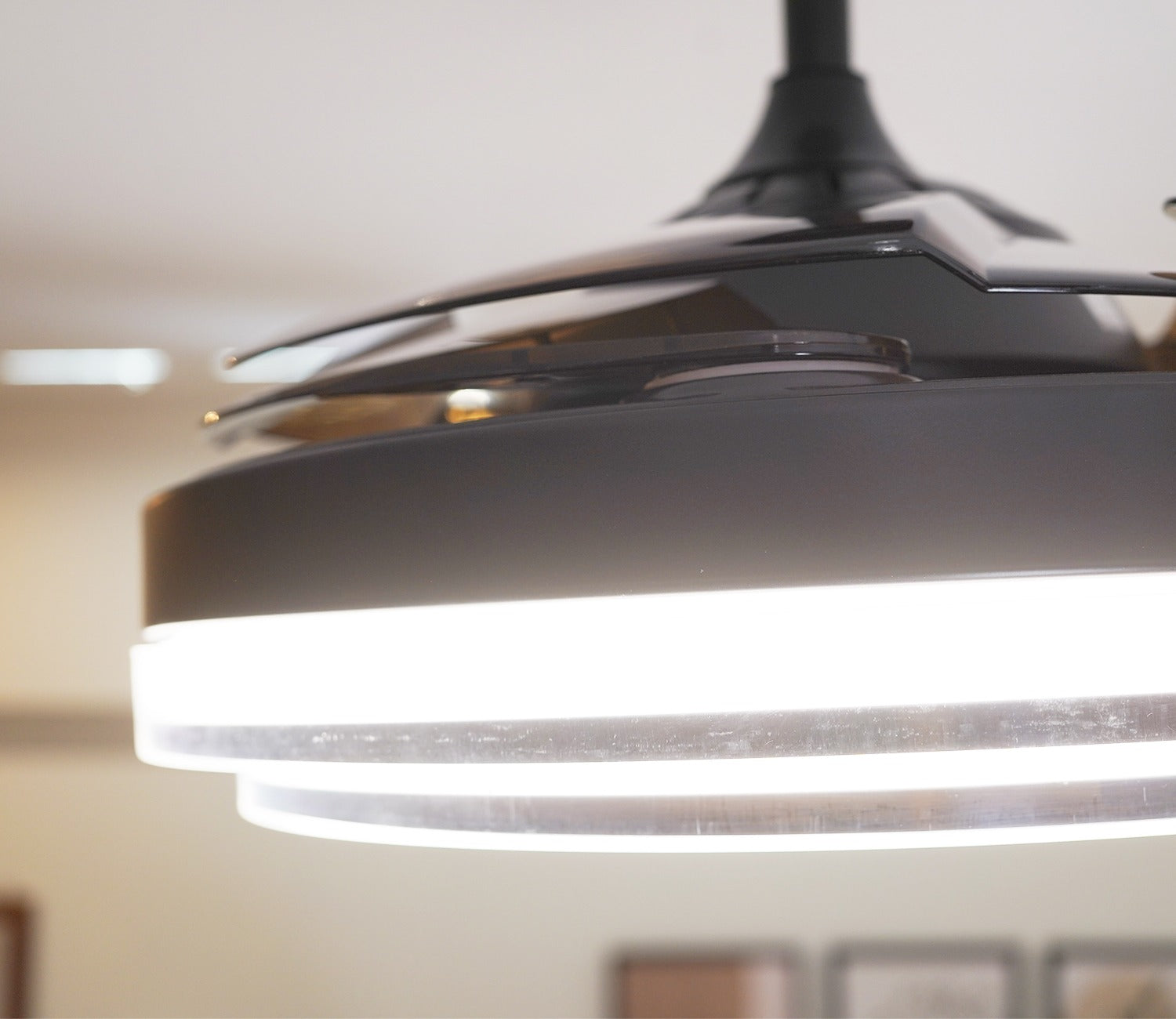 Purity in Motion Lighting Fan-Black