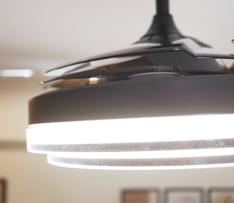 Purity in Motion Lighting Fan-Black