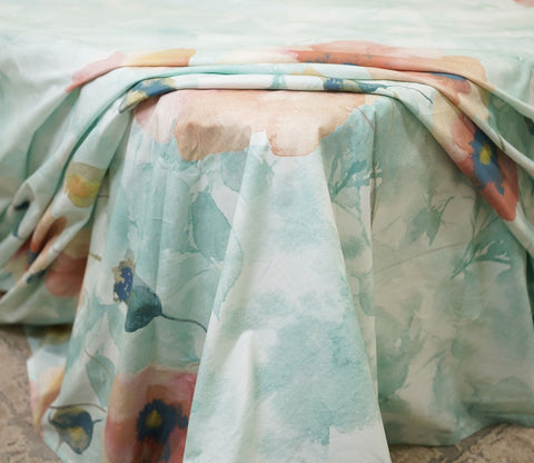 Rosemary Flat Cotton Bed Sheet King Size with 2 Pillow Covers