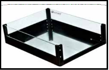 Trueliving_MATTEE BLACK GLASS BASKET - 6” *15'' 380MM 450MM Cabinet