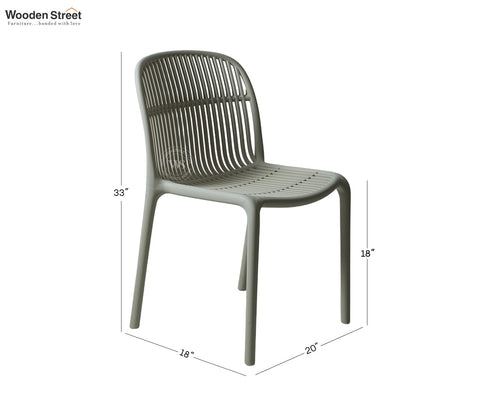 Barrova All-Weather Outdoor Chair in Durable PP (White)