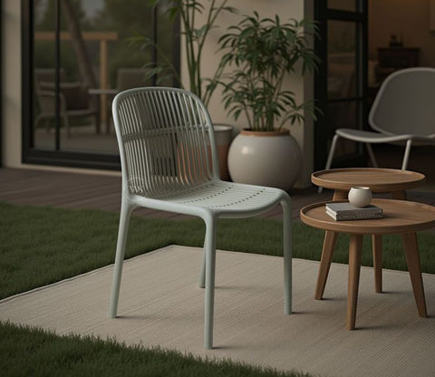Barrova All-Weather Outdoor Chair in Durable PP (White)