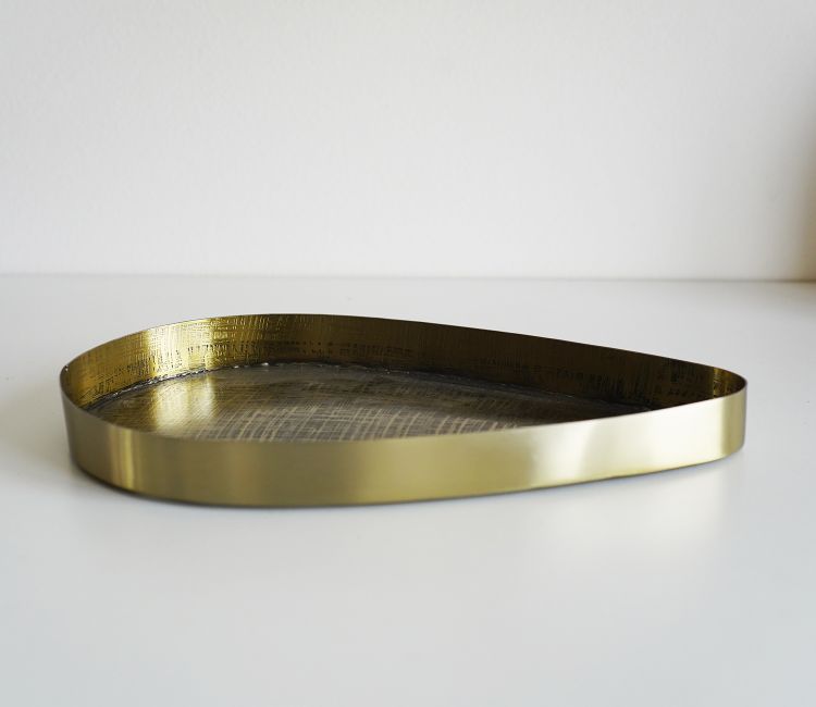 Priscilla Textured Gold And Black Tray