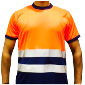 Trueliving_Reflective Citra T-Shirt For HI-VIZ Fluorescent Lime Green, Fluorescent Orange Kooltex Fabric Round Neck T-Shirt 2 Colour Combination